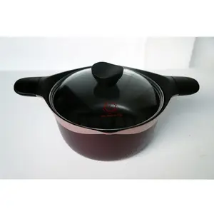 Metal kazan 24 CM isıtma işık pişirme olmayan yapışkan tencere sürdürülebilir Modern genel kullanım çorba ve kazan s