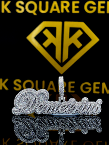 Lettre personnalisée Hip Hop pendentif, personnalisé votre lettre porte-bonheur, hommes Hip Hop numéro pendentif, Moissanite pendentif, glace Hip Hop bijoux - Product Image 6