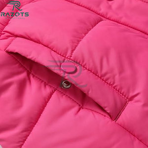 Razorts International Women's Hooded Puffer <b>Jacket</b> Cotton Filling Autumn Solid Color Long Sleeve Casual Outerwear - Product Image 6