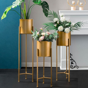 2024 tendance intérieur extérieur moderne grand grand métal planteur maison décorative jardin plante Pots de fleurs et jardinières - Product Image 3