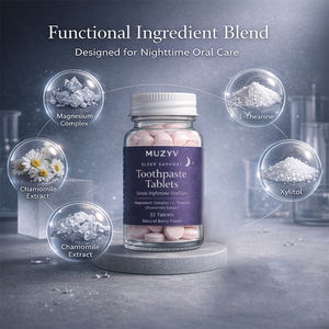 Tabletas <span class=keywords><strong>de</strong></span> <span class=keywords><strong>Pasta</strong></span> Dental para el Cuidado Nocturno con Melatonina, L-Teanina, Nano Hidroxiapatita, Sin Flúor, OEM, ODM, Marca Privada - Product Image 3