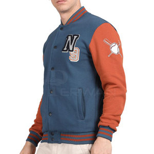 OEM New Design Customized Stand Collar Letter Pattern High Quality Letterman Winter Jacket - Product Image 2