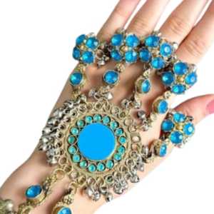 Ensembles de bijoux plaqués argent Antique Vintage Afghani de haute qualité faits à la main personnalisés belle conception pour fiançailles de mariage - Product Image 4