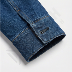 Chaqueta Vaquera Premium Transpirable para Hombre, Talla Grande, Alta Calidad, Reversible, Cuello Alto, Logotipo Frontal Personalizable, Colección de Moda - Product Image 6