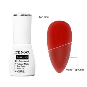 Ice Nova 6 Màu Sắc Nhung Cao Su Matte Top Coat Salon Sử Dụng Chuyên Nghiệp Quyến Rũ Glazedd Sơn Móng Tay Ngâm Tắt Nhung Nail UV/LED Gel - Product Image 2