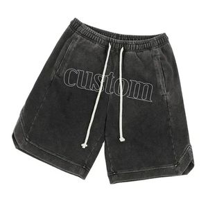 Nueva llegada pantalones cortos hombres Casual Jogger sudor Vintage ácido lavado pantalones cortos - Product Image 1