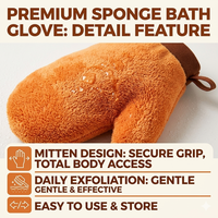 Gants de bain en éponge pour une mousse abondante, exfoliant durable pour une peau lisse, prêts à être expédiés