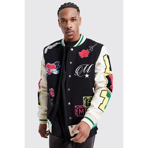 Nouveau Hip Hop Baseball Veste Hommes et Femmes Fourrure Lettres Broderie Lâche Varsity Vestes Unisexe Streetwear Casual Letterman - Product Image 1