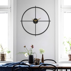 Horloge murale décorative de luxe en métal design rond moderne et élégant pour la maison salon chambre hôtel décoration intérieure - Product Image 5