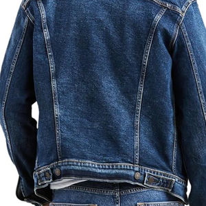 Veste personnalisée surdimensionnée d'hiver pour hommes en toile épaisse denim coupe-vent avec col décontracté jean chaud de style Hip Hop et Vintage - Product Image 5
