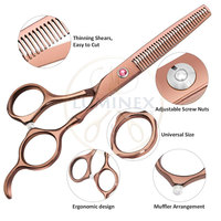 Kit de ciseaux professionnels en acier inoxydable pour coiffure DIY, ciseaux de barbier japonais 440C pour coiffure fine A+