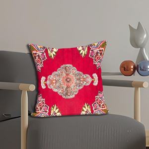 Almohada con Estampado Floral Vibrante: Decoración Moderna, Regalo Rústico Turco Vintage, 12"x12" - 30x30 cm - Product Image 3