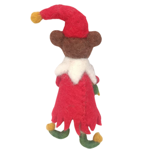 เครื่องประดับผ้าสักหลาดขนแกะเมอริโนเป็นมิตรกับสิ่งแวดล้อมขายดีทำมือน่ารักซานตาคริสต์มาสหมีของขวัญตกแต่งวันหยุดที่ไม่ซ้ำกัน - Product Image 4