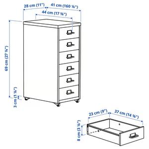 Archivador blanco moderno con 6 cajones para soluciones organizadas de almacenamiento de oficina o hogar - Product Image 4