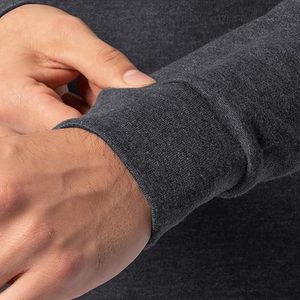 Top qualité hommes sweat shirts décontracté col rond polaire pull hiver chaud sweat - Product Image 2