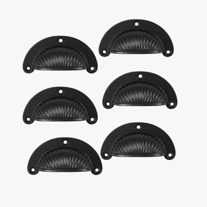 Tirador de Cajón Ajustable Minimalista de Hierro Negro, Herraje para Muebles de Interior Clásicos y Sala de Estar - Product Image 1