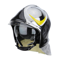 Casque de pompier ignifuge DoubleSafe, résistant aux flammes, argenté, réglable, pour la sécurité et les secours