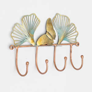 Designer Iron <b>Leaf</b> <b>Wall</b> Accent Hook Living Room <b>Decorative</b> Metal Hook for Hanging Art-Direct From Factory - Product Image 1