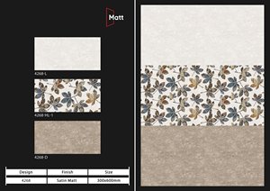 300x600 Gris claro Acabado esmaltado mate Interior Baño Ducha Cocina Porcelana Azulejo de pared de cerámica rústica - Product Image 3