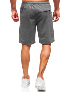 ONSTYLE Men's High Street Style High Quality Cotton Fleece Sweat Joggers Custom Embroidered Logo Oversized <b>Sports</b> <b>Shorts</b> - Product Image 4