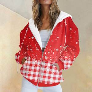 Sudadera con Capucha para Mujer, Talla Grande, con Cierre, Estilo Urbano, Holgada, para Invierno, Color Verde Oliva, Diseño Personalizado - Product Image 6