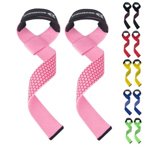 Sangles de maintien Grip Power - Protège-mains en nylon pour soulevé de terre/tirage avec silicone antidérapant, système de protection des poignets pour la salle de sport - Product Image 1