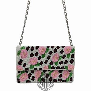 Bolso de mano de moda con cuentas hecho a mano y correa de cadena, monedero único, exportación al por mayor, pedidos a granel personalizados - Product Image 2