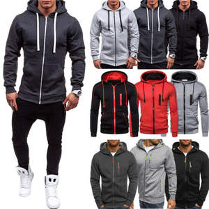 Sweats à capuche pour hommes de haute qualité pull à capuche 100% coton manches régulières pour l'hiver tissu tricoté teint uni motif solide sans doublure - Product Image 6