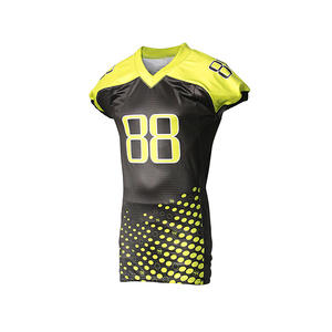 Vente chaude Pro Qualité Football Américain Uniforme Confortable Imprimé Respirant Chemises Tops Logo Personnalisé Possédé Sublimation - Product Image 1