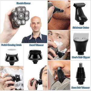 Rasoir électrique rechargeable 6 en 1 pour hommes, étanche IPX7, 9 têtes flottantes, pour le visage et le corps, idéal pour les voyages en camping-car - Product Image 2