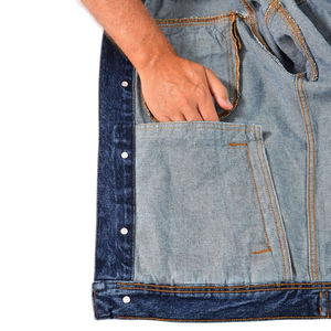 Veste en jean confortable et respirante pour hommes en couleur bleue Dernier style Service OEM Meilleures vestes en jean pour hommes en tissu doux - Product Image 6