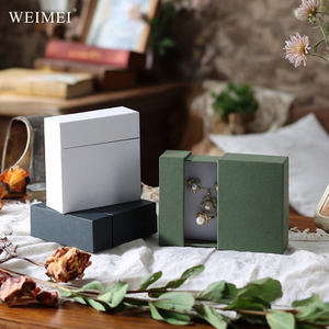 WEIMEI Customization Logo Luxury Necklace Pendant Bracelet Ring Paper Slide Out Drawer Jewelry Packing <b>Box</b> Caja Joyeria - Product Image 2
