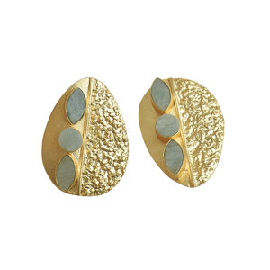 Aros de Latón al por Mayor con Cristales Curativos Naturales, Acabado en Oro de 18K, Hipoalergénicos, Seguros de Usar, Perfectos - Product Image 4