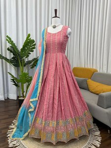 Introducing Our Best-selling Georgette Silk Heavy Embroidery Valentine's Day Special Regular Length Anarkali Salwar for Party - Product Image 3