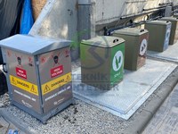 Système de collecte des déchets souterrain hydraulique 2*1100L du fabricant turc TEKNIK KONTEYNER - Poubelle de recyclage des déchets - Garantie de 2 ans