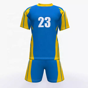 Conjunto de camiseta de fútbol personalizada uniforme de fútbol de manga corta para hombre nombre del equipo número impreso transpirable kit deportivo - Product Image 1