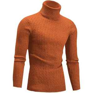 Haute qualité hommes à manches longues décontracté col rond sweat Anti-rides fonction automne hiver chaud tricots haut avant Logo - Product Image 2