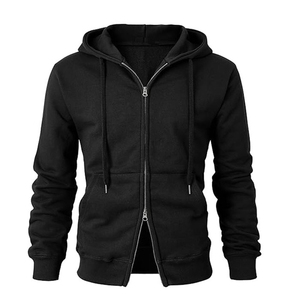 Sweat-shirt unisexe de haute qualité en gros, 100% coton tricoté, polaire anti-rétrécissement, fermeture éclair, logo B imprimé - Product Image 4