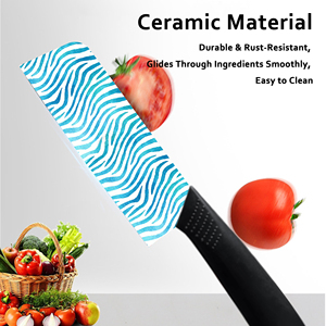 Couteau de poche à lame en céramique et manche en plastique, imprimé floral, couteau de chef de haute qualité, vente chaude, livraison gratuite - Product Image 5