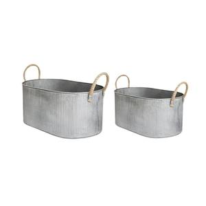 Distressed galvanized steel <b>planter</b> bucket for artistic <b>herb</b> displays or rustic farmhouse decor inspiration - Product Image 4