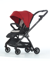 Poussette Haute pour Bébé 2 en 1 Pliable avec Nacelle et Grandes Roues Antichoc pour Nouveau-né