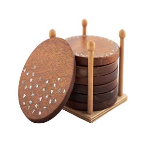 Posavasos con incrustaciones de madera para la madre de la Pera, productos hechos a mano de la mejor calidad, posavasos con incrustaciones de taza de té, mopa - Product Image 1