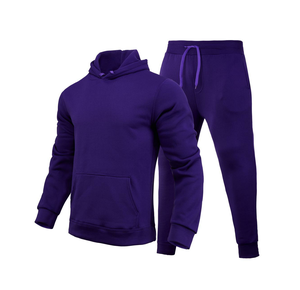 Survêtements en coton personnalisés respirants et ajustés pour hommes, style Hip Hop, avec sweat à capuche et pantalon de jogging – Vente en gros - Product Image 3