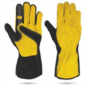 Gants de soudage TIG industriels en cuir de vachette, imperméables et respirants, dextérité accrue, gants de sécurité pour hommes - Product Image 1