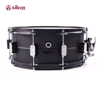SN-LBB1 Coque de tambour en aluminium 14''x5.5'' Noir Cercle de tambour Professionnel pour caisse claire