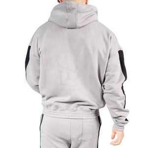 Sudadera con capucha gruesa y pesada en blanco, sudadera con hombros caídos para hombre, sudadera con logotipo personalizado de 400Gsm, sudaderas con capucha de gran tamaño de algodón pesado - Product Image 6