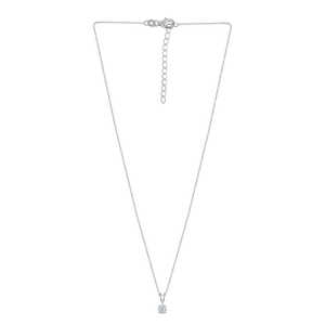 Collar con colgante de diamante solitario de 1 quilate, joyería de plata 925 para mujer - Product Image 5