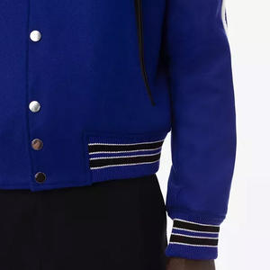 แจ็กเก็ตเบสบอลบอมเบอร์สไตล์ไฮสตรีทสำหรับผู้ชายเสื้อแจ็กเก็ตแฟชั่นฤดูหนาวแบบกำหนดเอง - Product Image 5