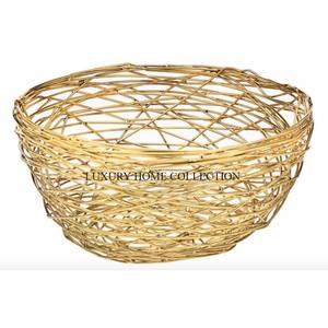 New Iron Fruits and <b>Bread</b> <b>Basket</b> Crafted with Durability and Style to Keep Your Kitchen Organized and Charming Golden Finished - Product Image 4