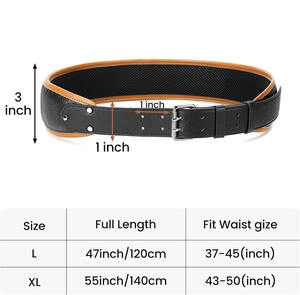 Cinturón de Herramientas de Cuero Personalizado de la Mejor Calidad, Cinturón Acolchado Resistente con Refuerzos de Remaches para Electricistas, Carpinteros y Enmarcadores - Product Image 5